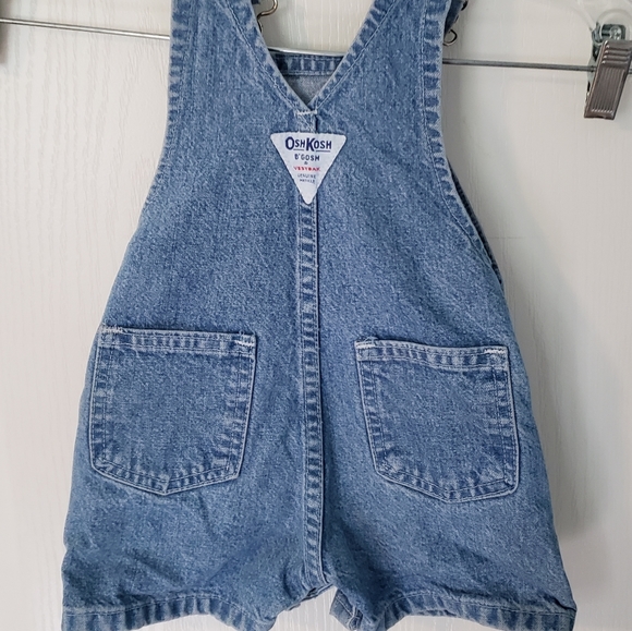 Vintage Oshkosh Vestbak Shortalls Overalls Shorts 12 Months - Picture 7 of 7
